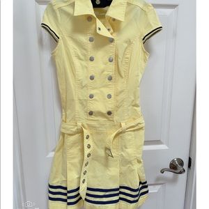 Bright yellow mini dress